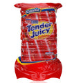 A package of Classic Purefoods Tender Juicy Hotdog buns, featuring a red plastic bag with the brand logo in blue and yellow, set against a plain white background.
